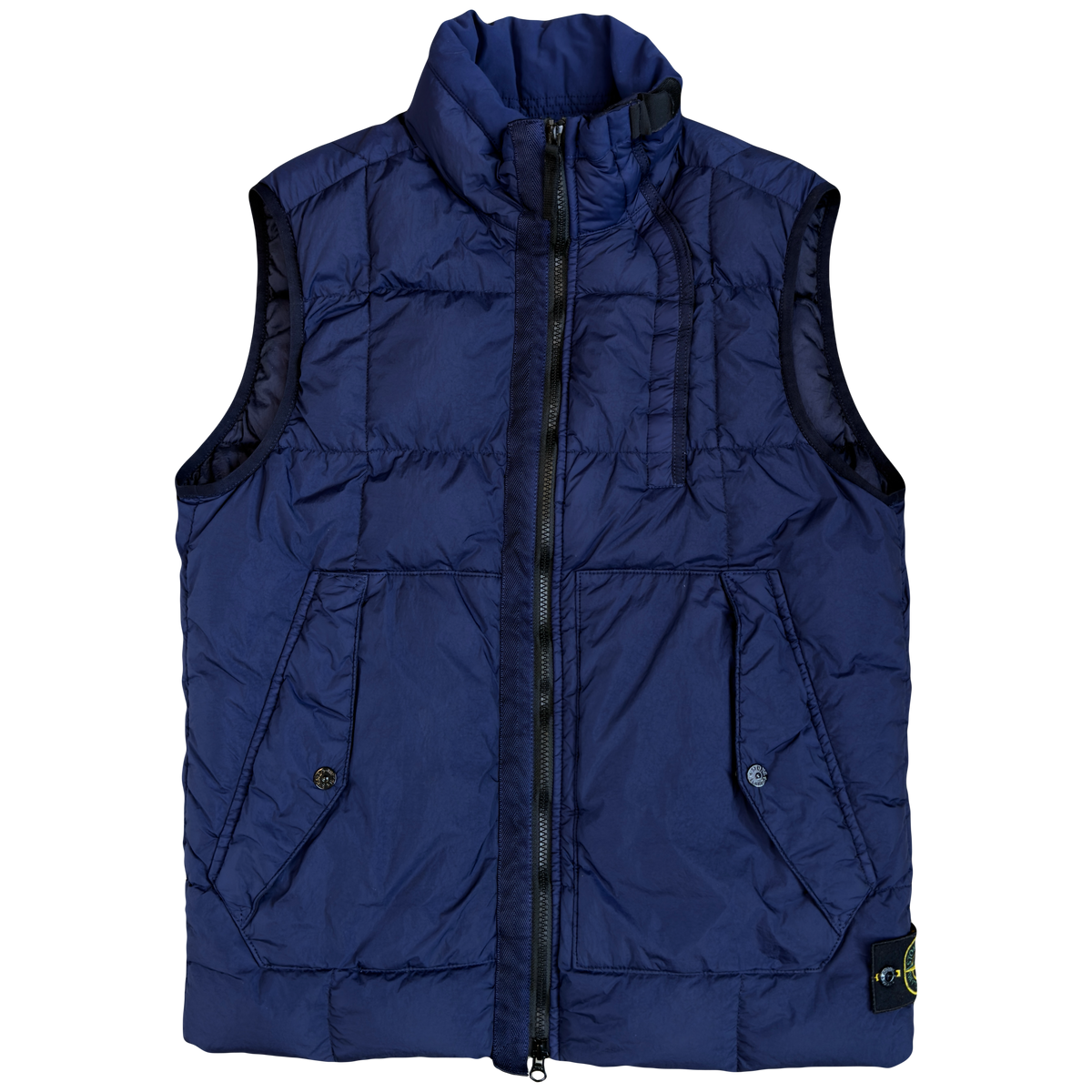 Stone Island AW/18 Crinkle Reps Down Puffer Gilet In Navy (L)