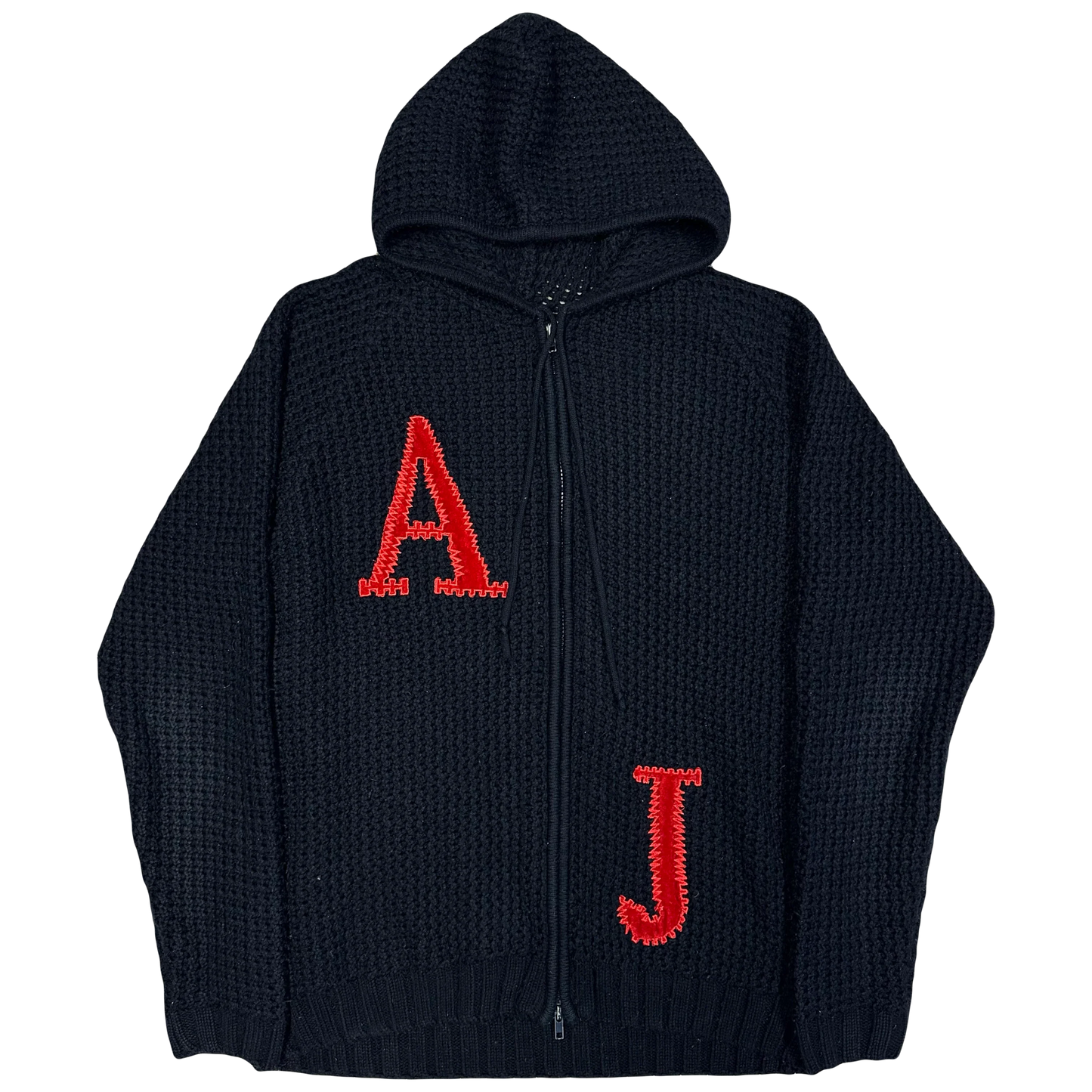 Armani Jeans Knitted Hoodie In Navy ( L )