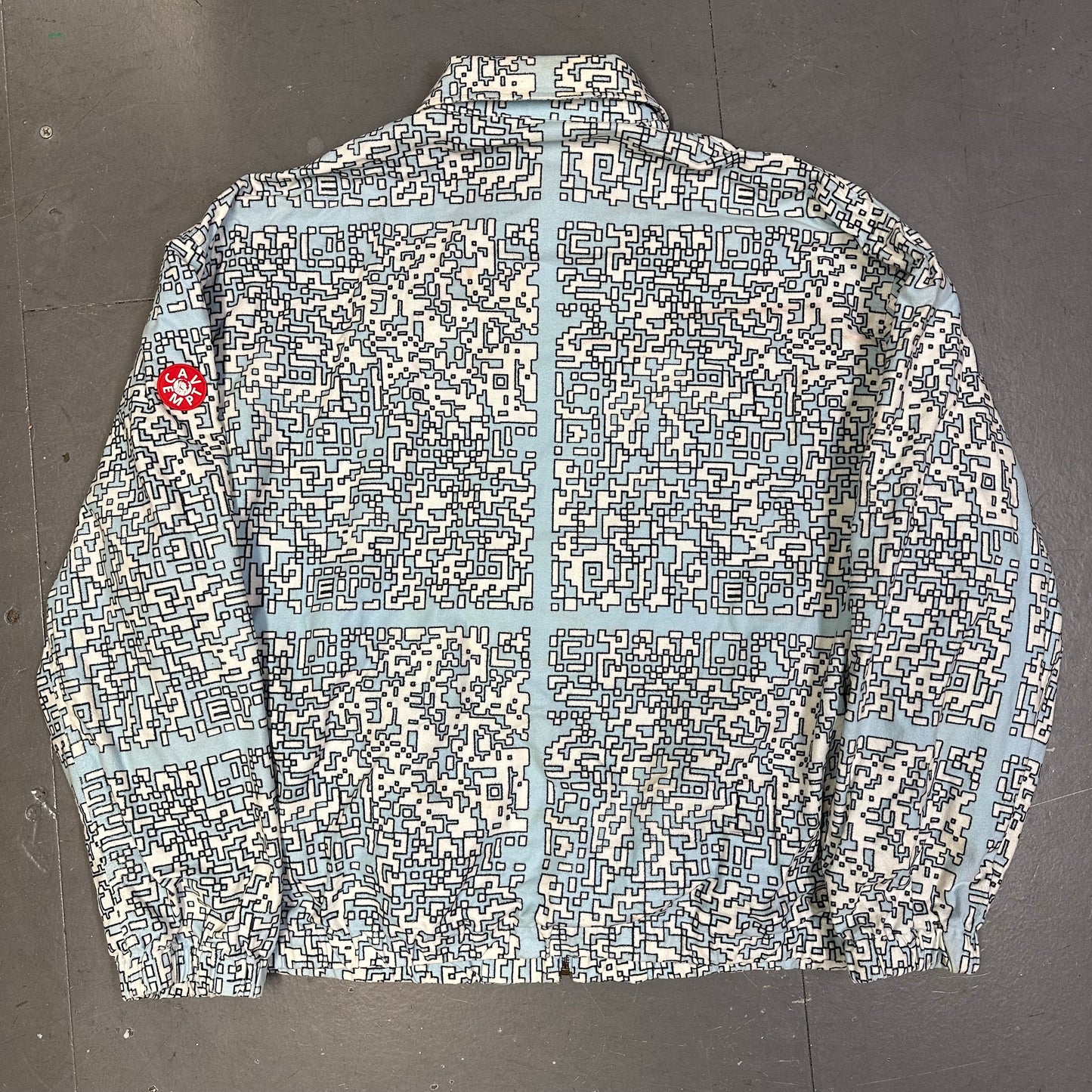 Cav Empt 2019 Noise Printed Brushed Cotton Jacket In Blue & White ( XL )