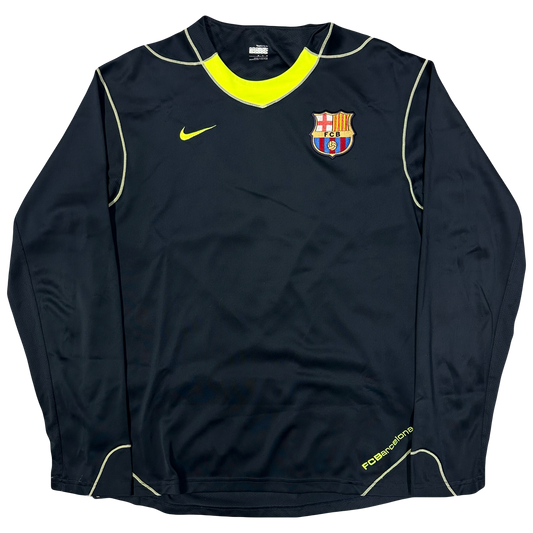 Nike Barcelona 2007/08 Longsleeve Shirt In Navy ( M )