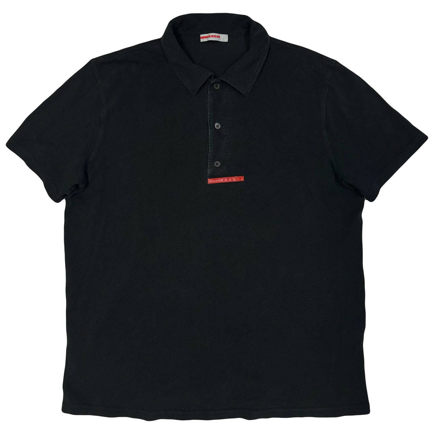 Prada Polo Shirt In Black ( XL )