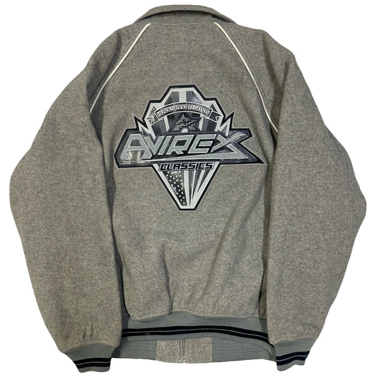 Avirex Reversible Wool Jacket In Grey ( XL )