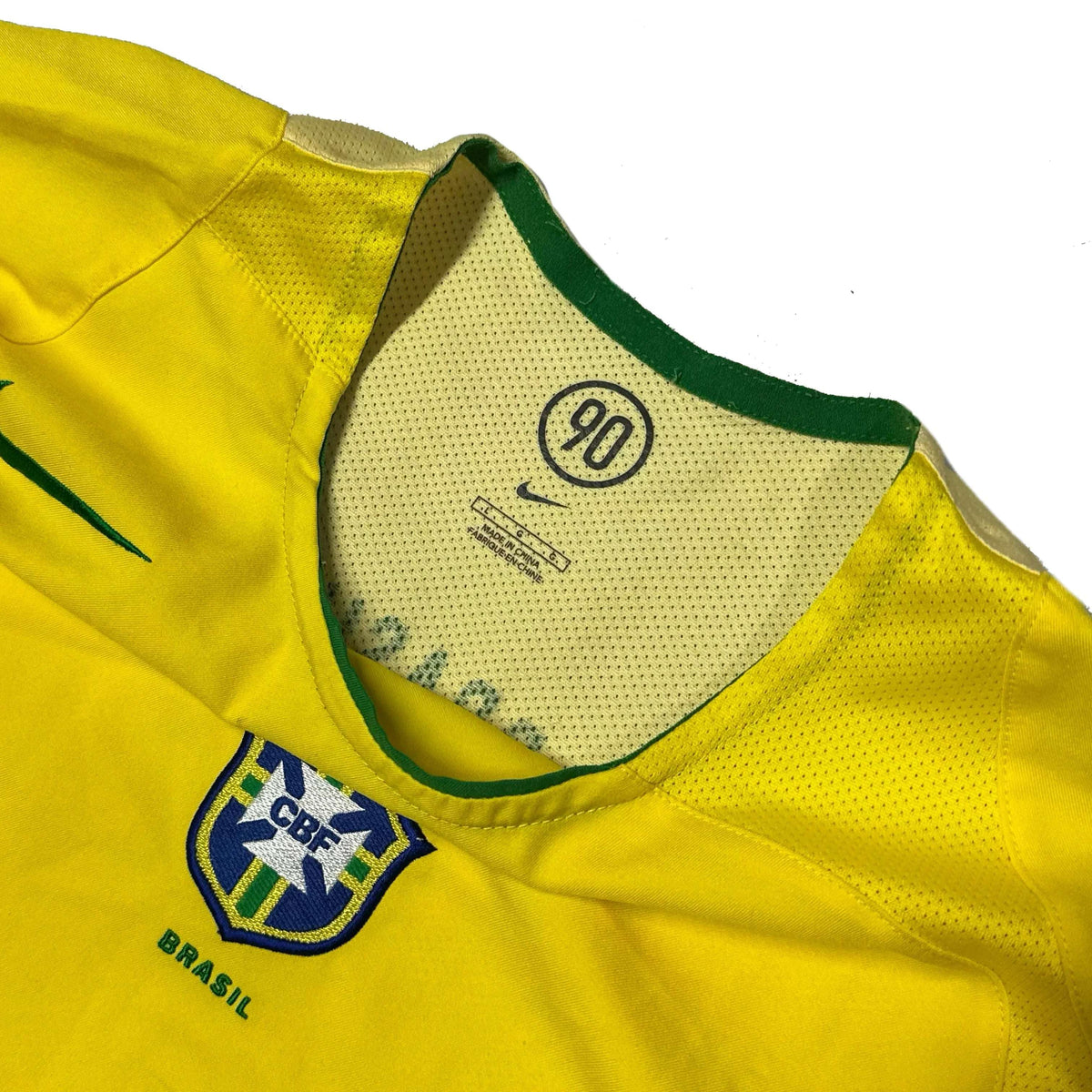 Nike Total 90 2004 Brazil Shirt In Yellow ( L ) - 1036 Emporium