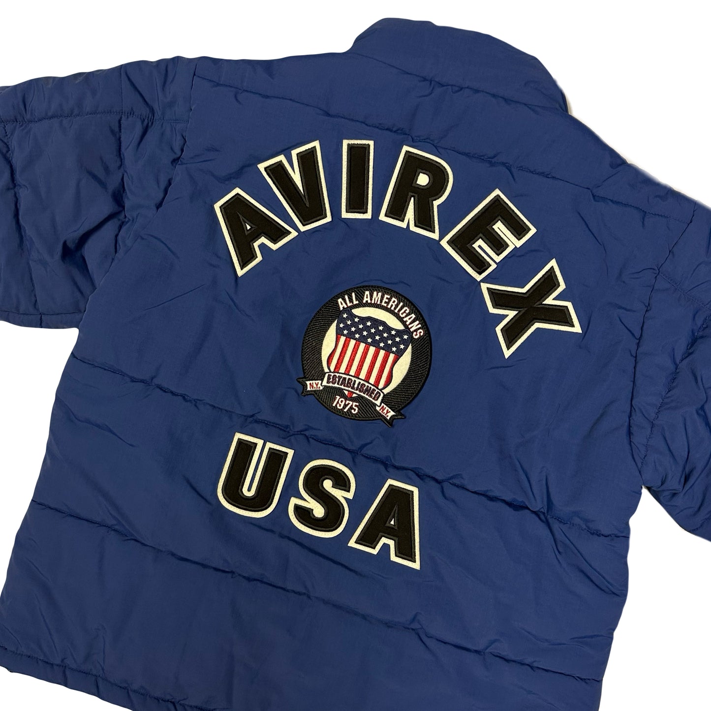 Avirex Icon Puffer Jacket In Blue ( L )
