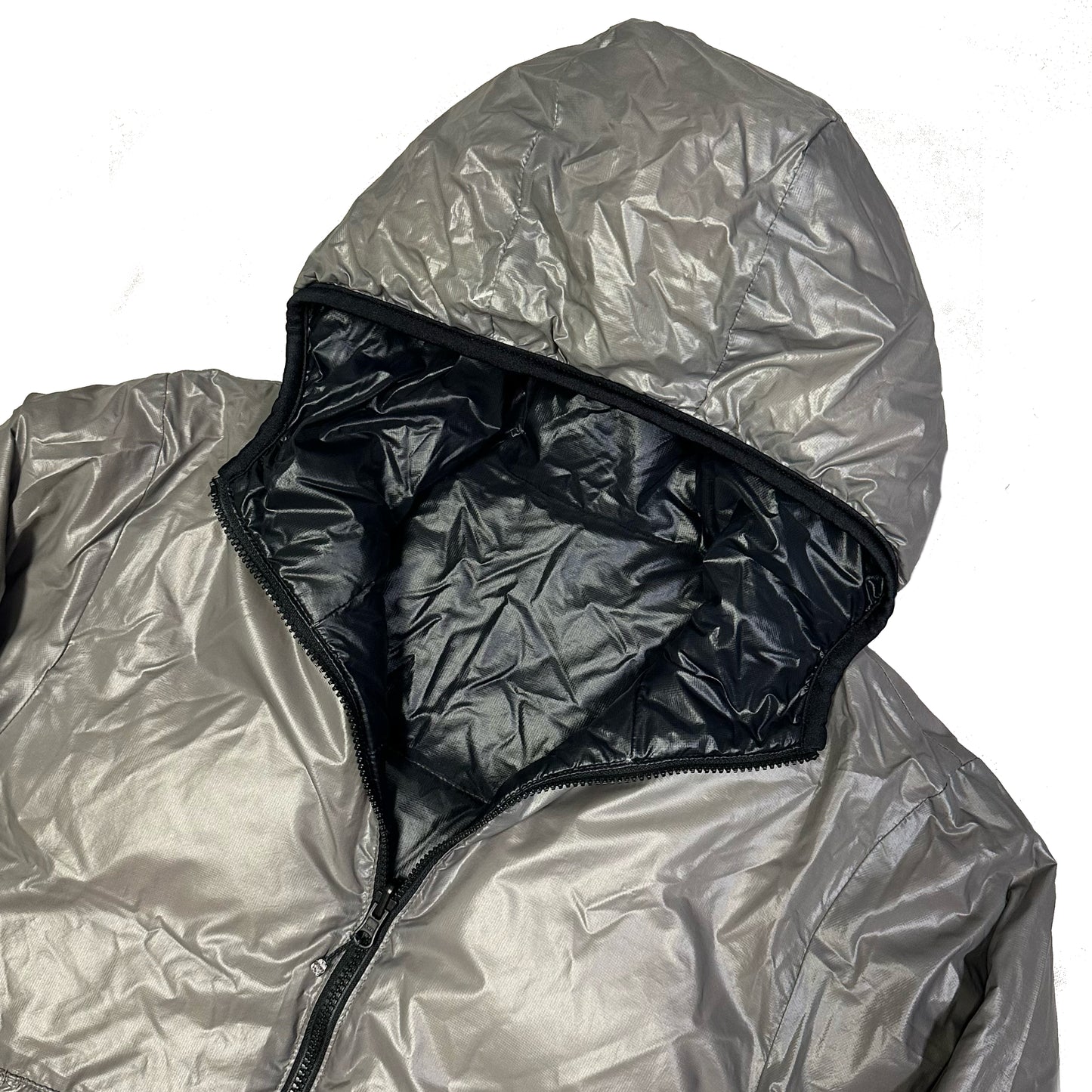 Camp 7 Reversible Puffer Jacket In Grey & Black ( L )