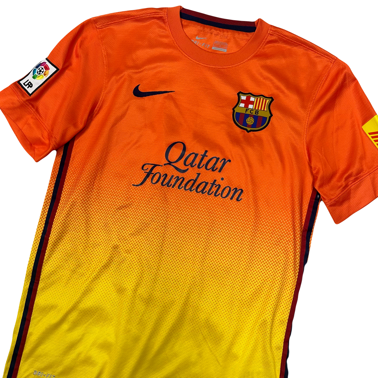 Nike Barcelona 2012/13 Away Shirt In Orange & Yellow ( S )