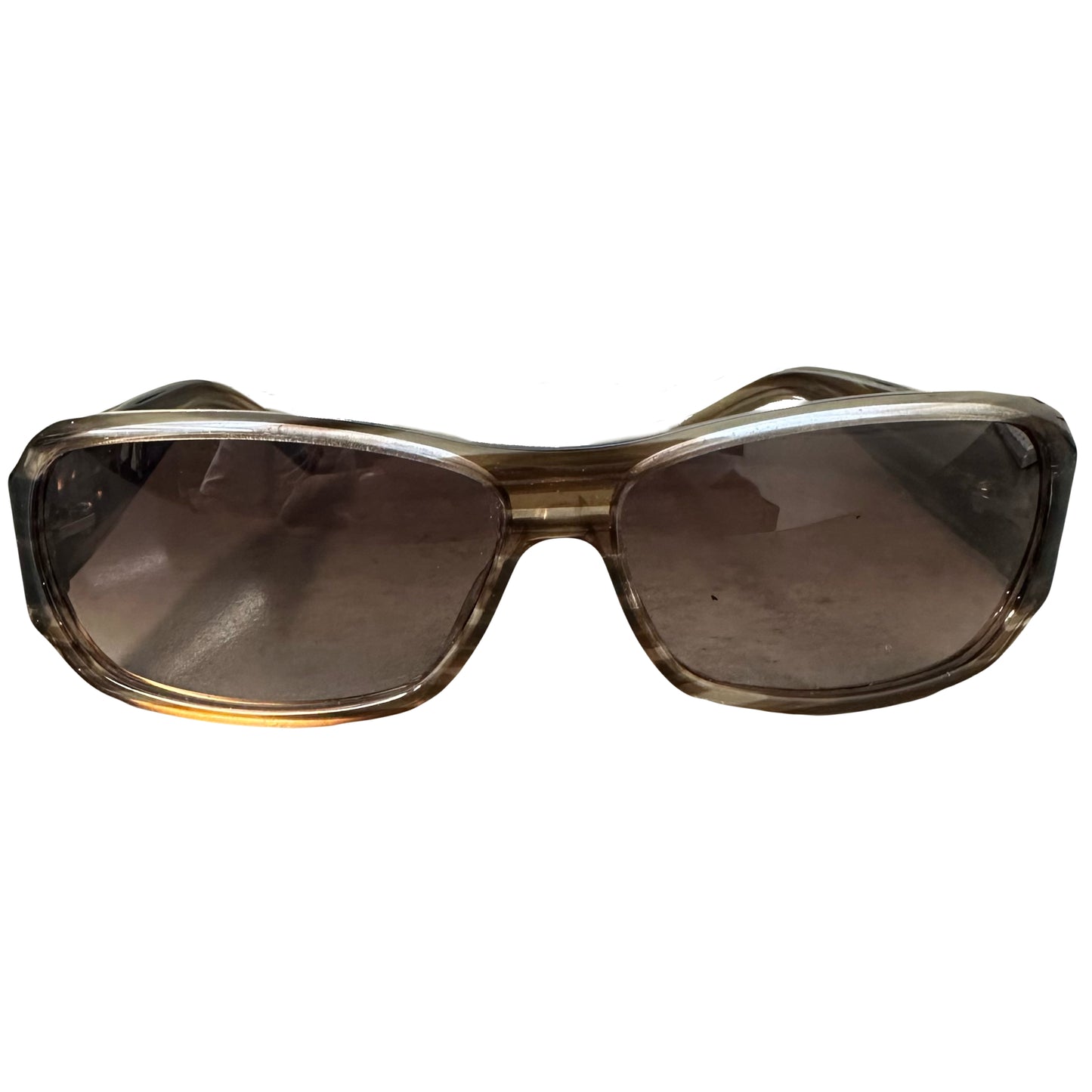 Gucci Monogram Sunglasses In Brown & Gold