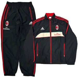 Adidas AC Milan 2012/13 Tracksuit In Black & Red ( M )