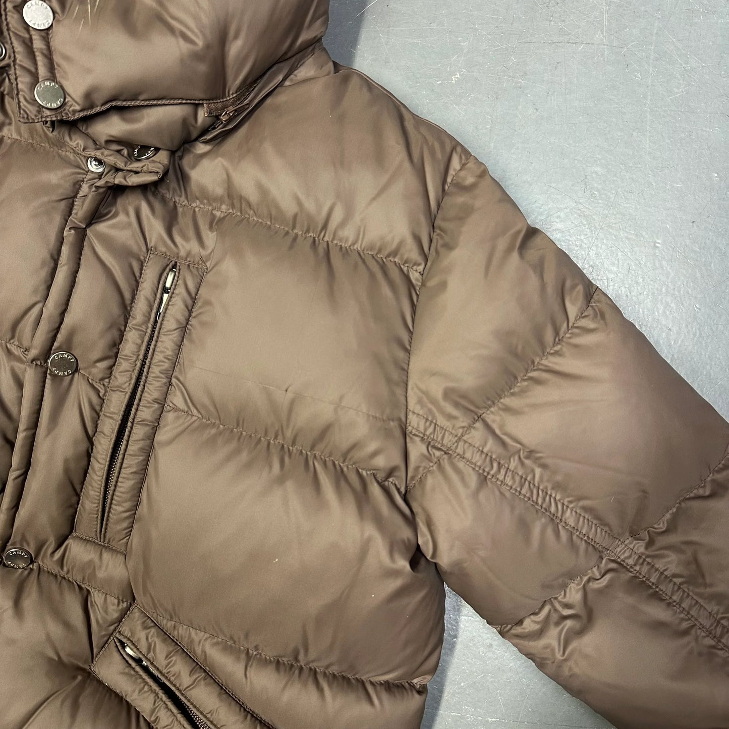 Camp 7 Fur Hood Puffer Jacket In Brown (S)