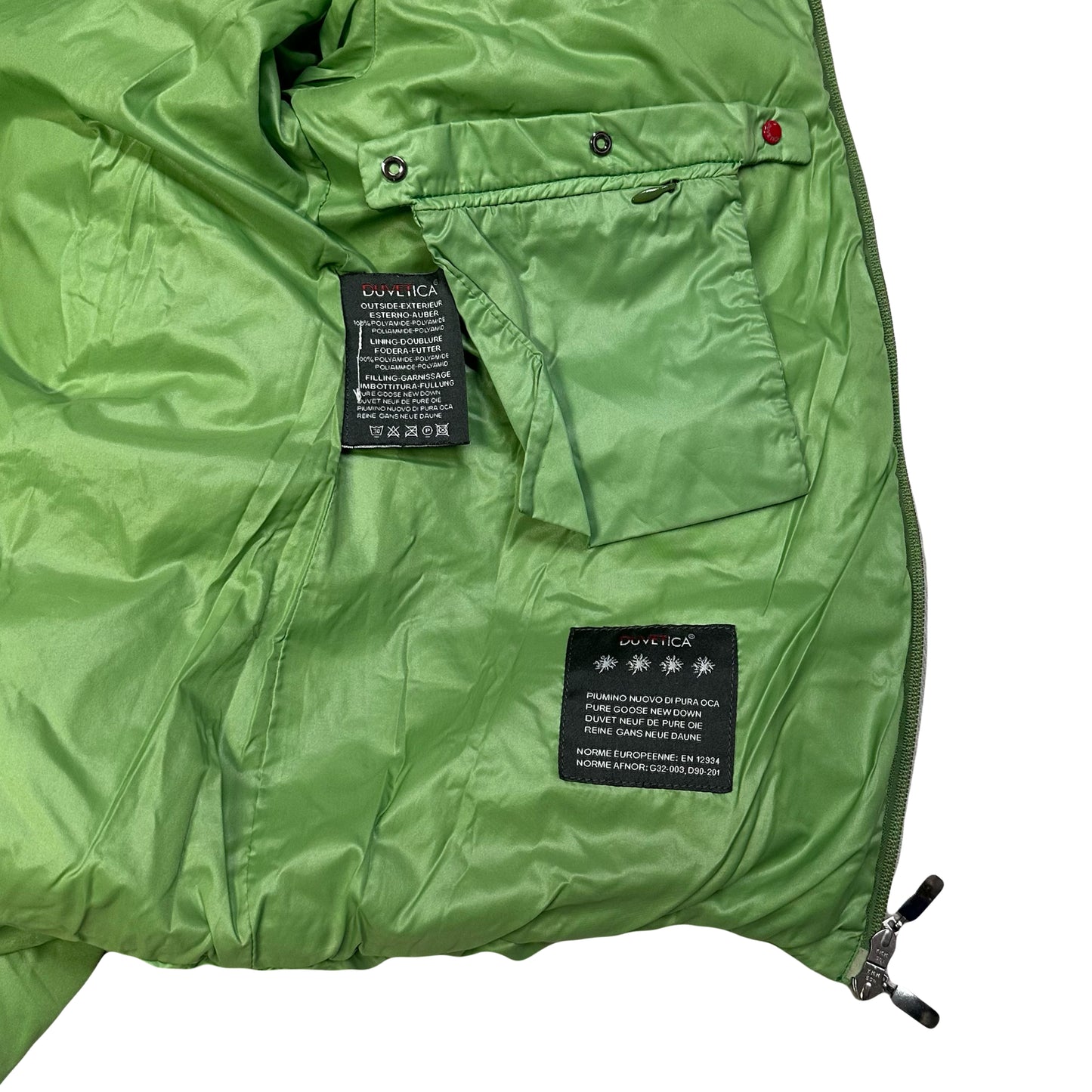 Duvetica Fur Hood Women’s Puffer Jacket In Green ( M ) - 1036 Emporium