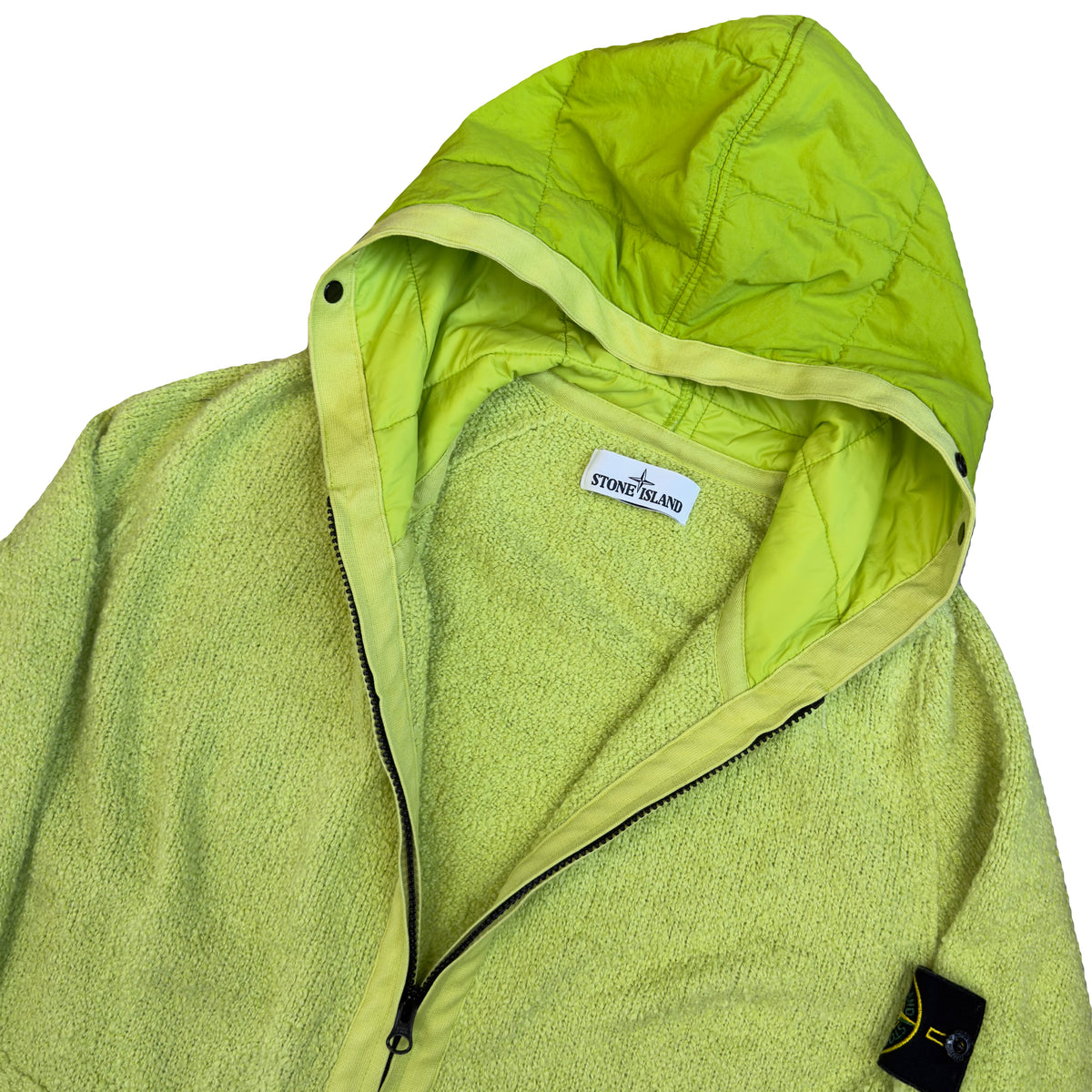 Stone Island AW/19 Knitted Hoodie In Lime Green (L)
