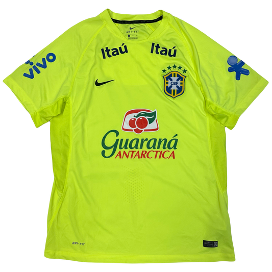 Nike Brazil 2020/21 Training Shirt In Neon Green ( XL )