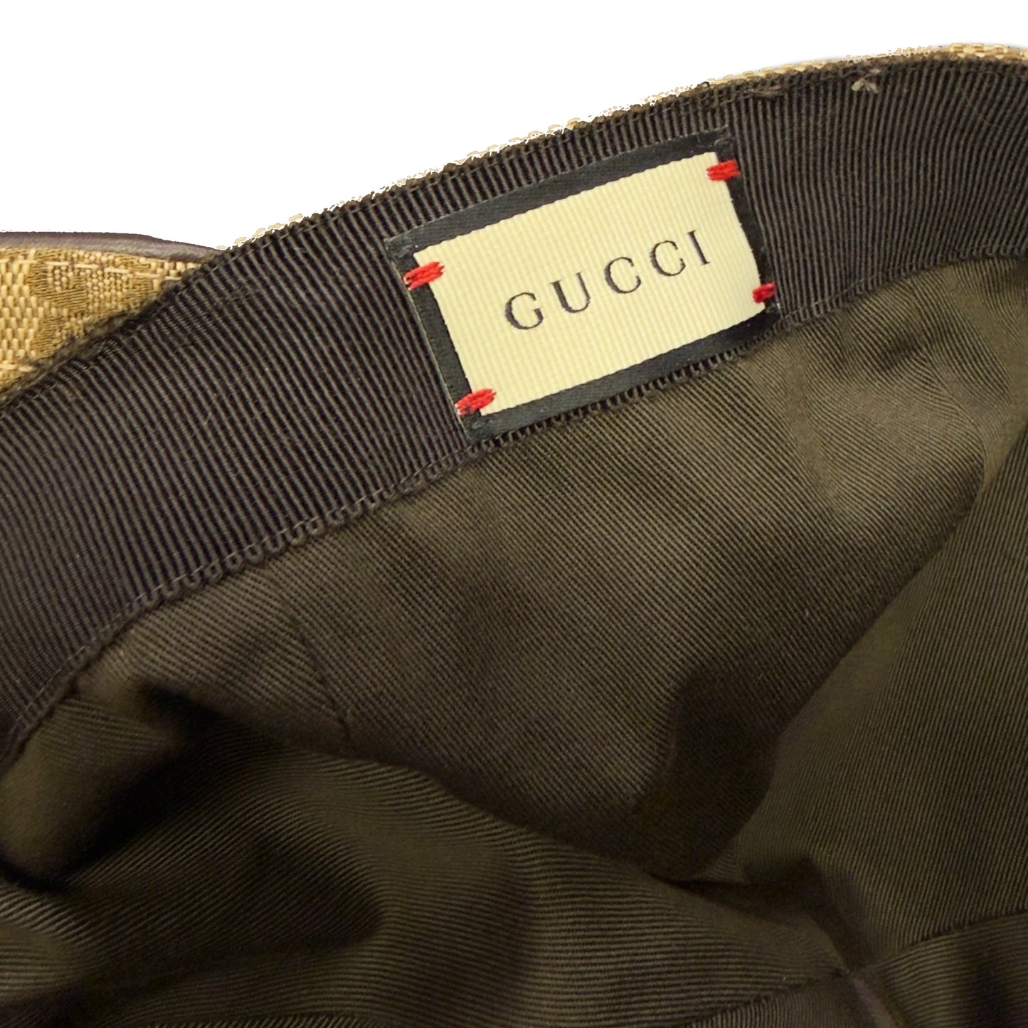 Gucci Monogram Cap In Tan (L)