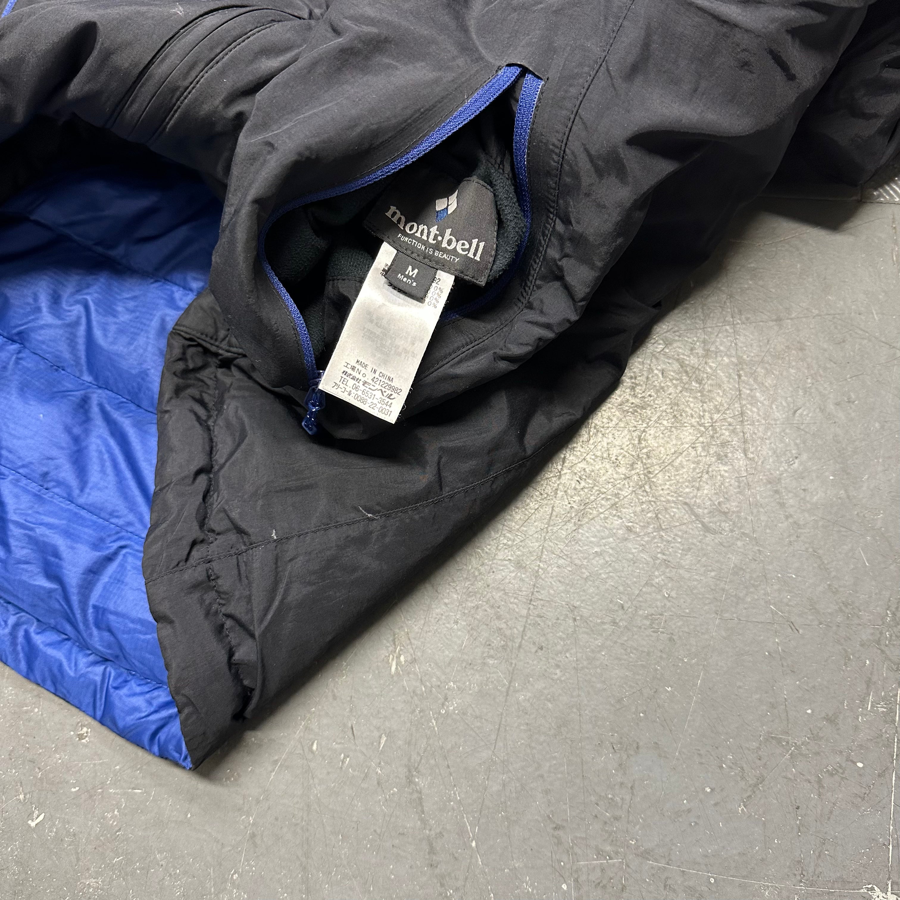 Montbell Reversible Down Puffer Jacket In Blue & Black ( M )