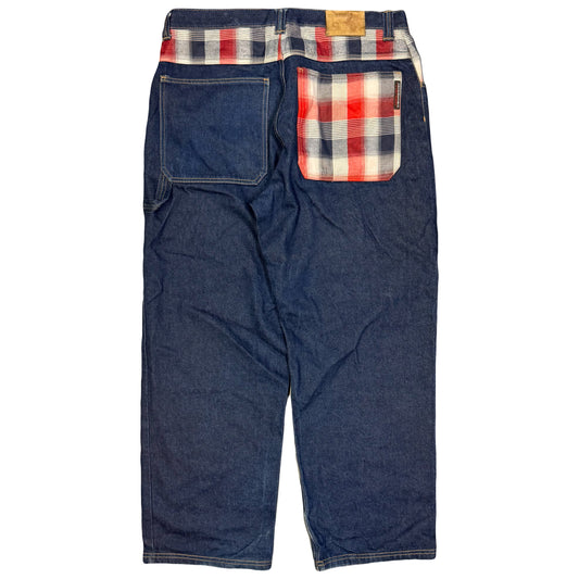 Akademiks Plaid Pocket Jeans (W38)