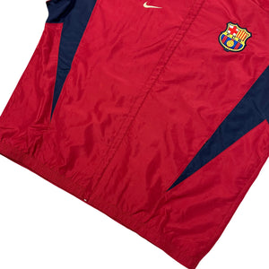 Nike Barcelona 2002/03 Tracksuit Top In Red ( XL )