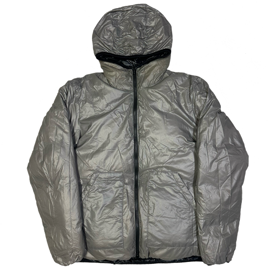 Camp 7 Reversible Puffer Jacket In Grey & Black ( L )