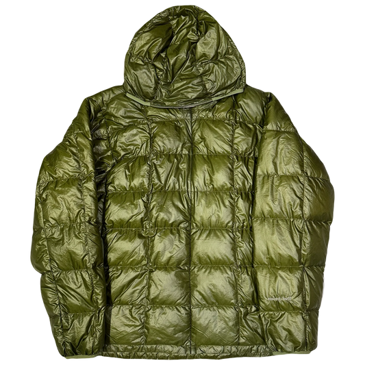 Montbell Square Stitch Puffer Jacket In Olive Green ( L )