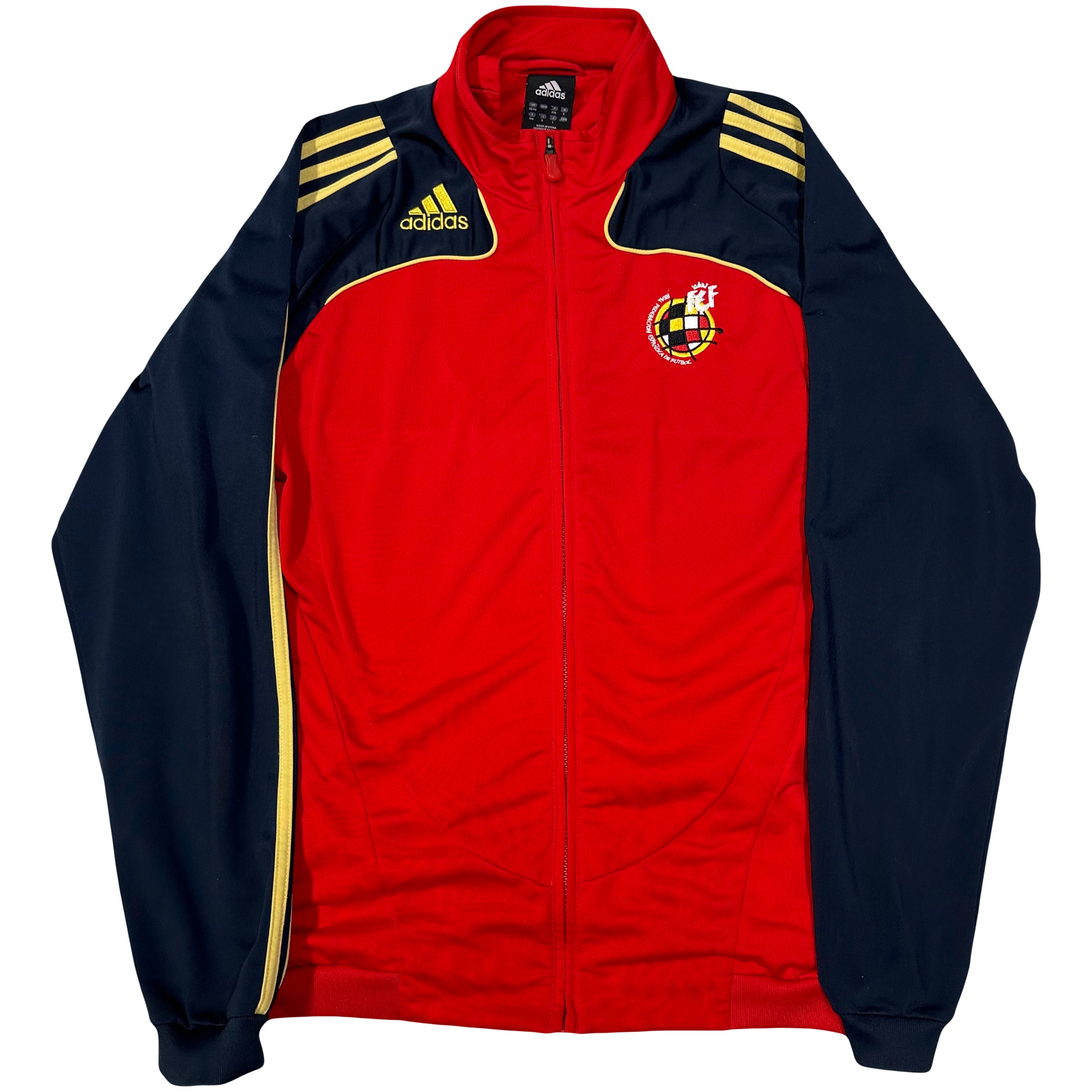 Adidas Spain 2007/08 Nylon Tracksuit In Red & Navy ( M )