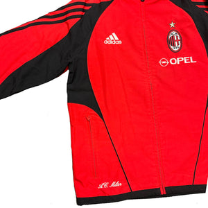 Adidas 2005/06 AC Milan Tracksuit Top In Red ( S )