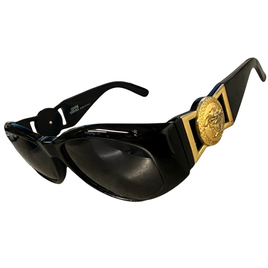 Versace 90s Medusa Head Sunglasses In Black - 1036 Emporium