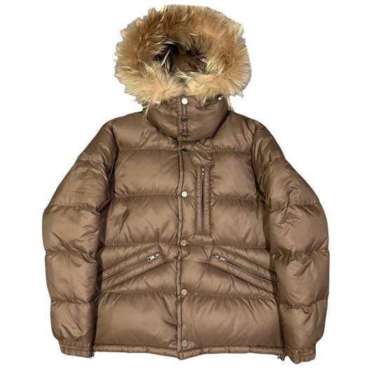 Camp 7 Fur Hood Puffer Jacket In Brown (S)
