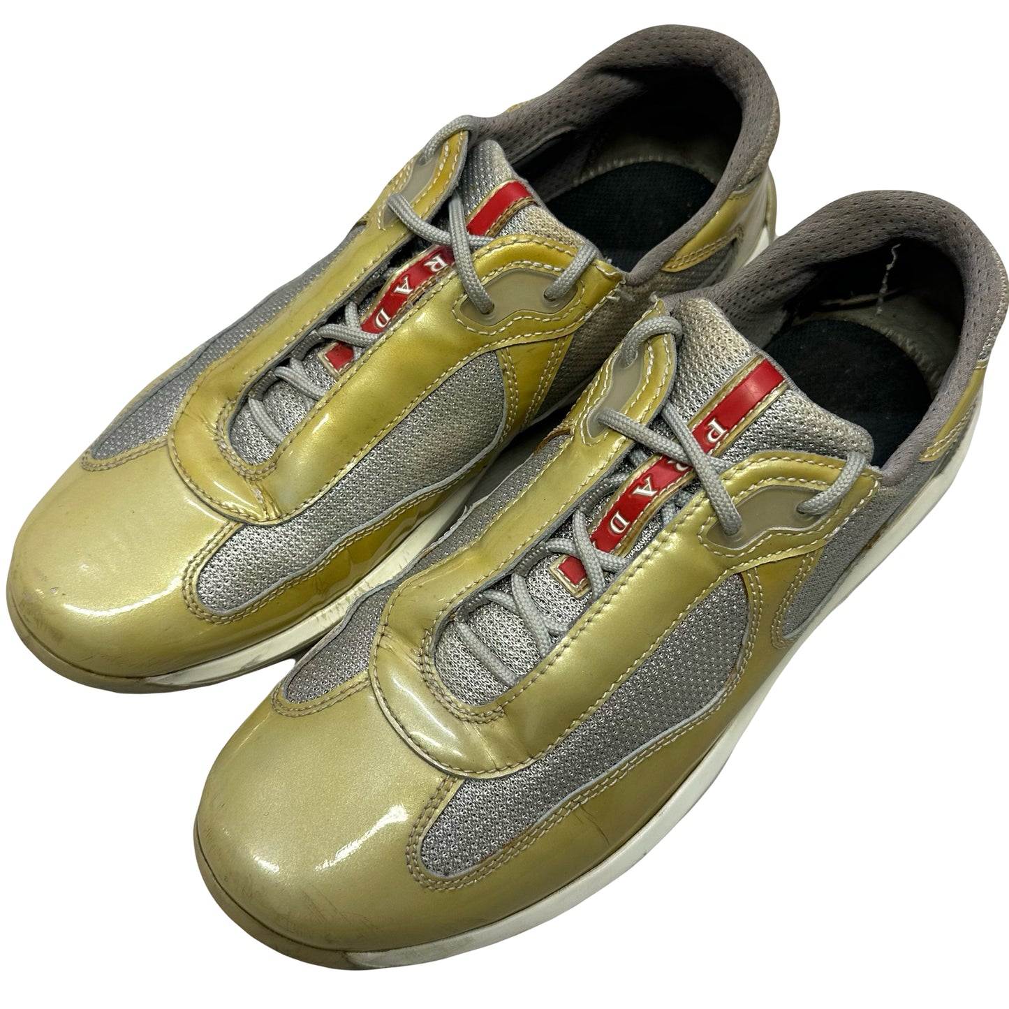 Prada America’s Cup Sneakers In Gold ( 7UK / 8US )