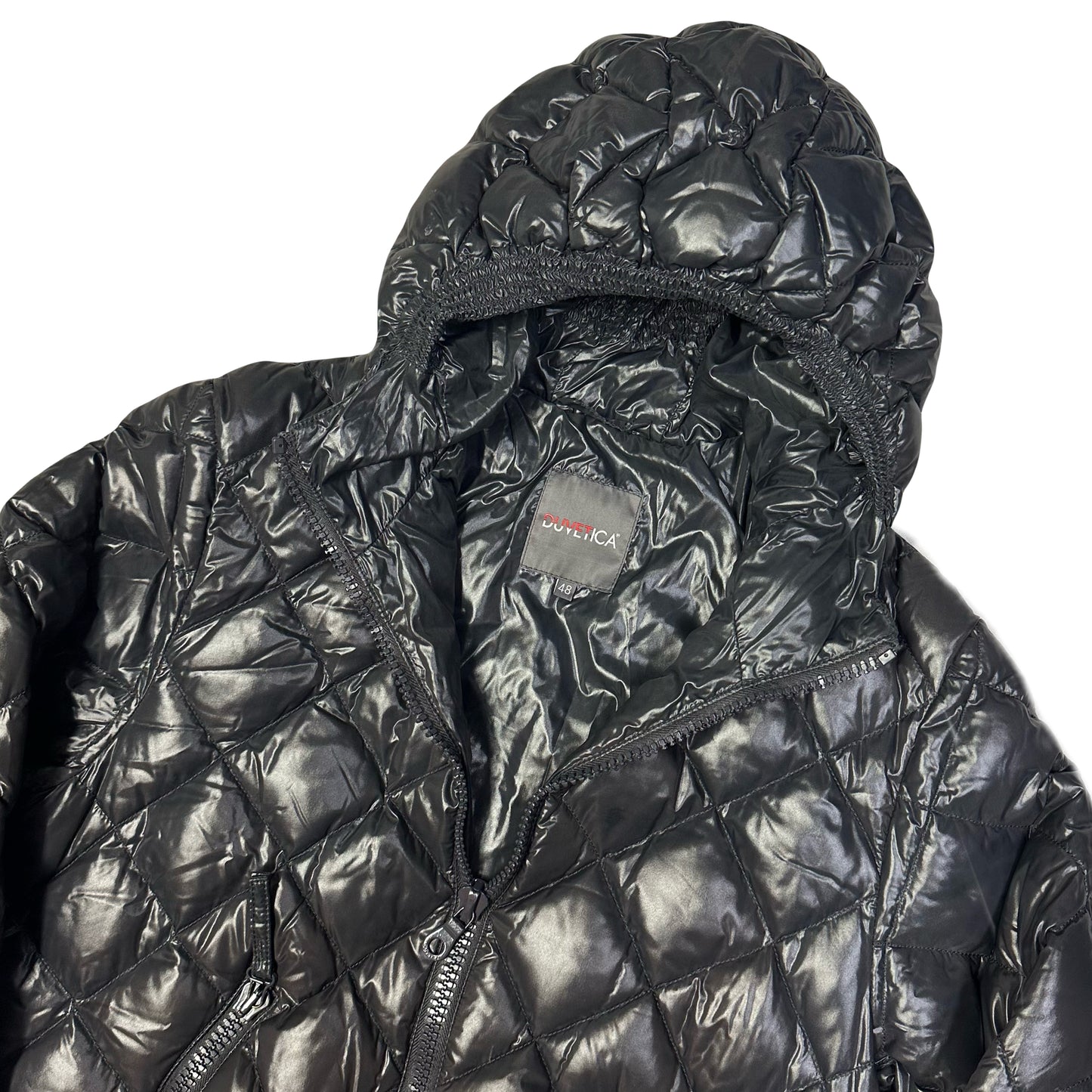 Duvetica Diamond Stitch Puffer Jacket In Black ( S )