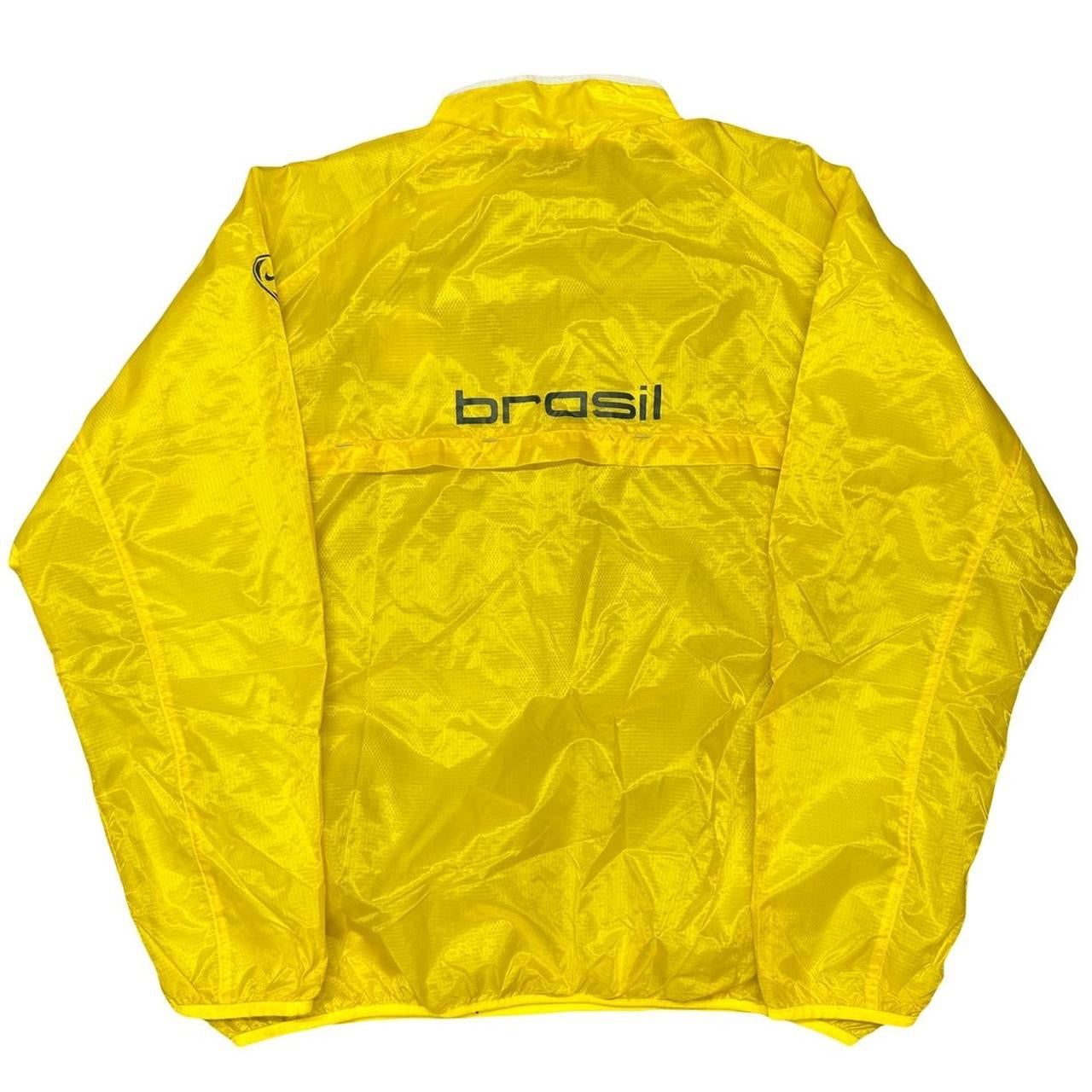 Nike Brazil 2002 Nylon Pullover Tracksuit Top In Yellow ( M ) - 1036 Emporium