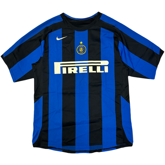 Nike Inter Milan 2004/05 Shirt In Blue & Black ( M )