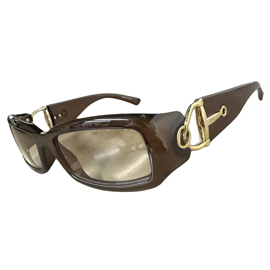 Gucci Sunglasses In Brown & Gold