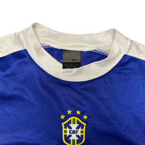 Nike 2002 Brazil Training Shirt In Blue ( L )