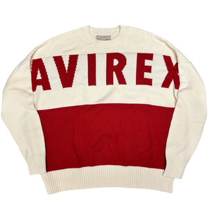 Avirex Spellout Knitted Sweatshirt ( L )