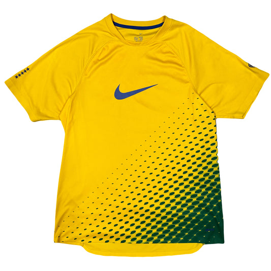 Nike Brazil 2000s Shirt In Yellow & Green ( S )