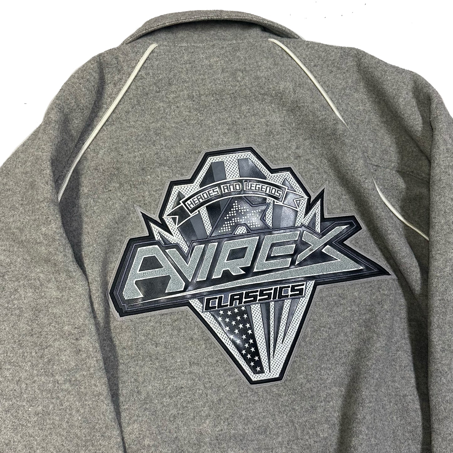Avirex Reversible Wool Jacket In Grey ( XL )