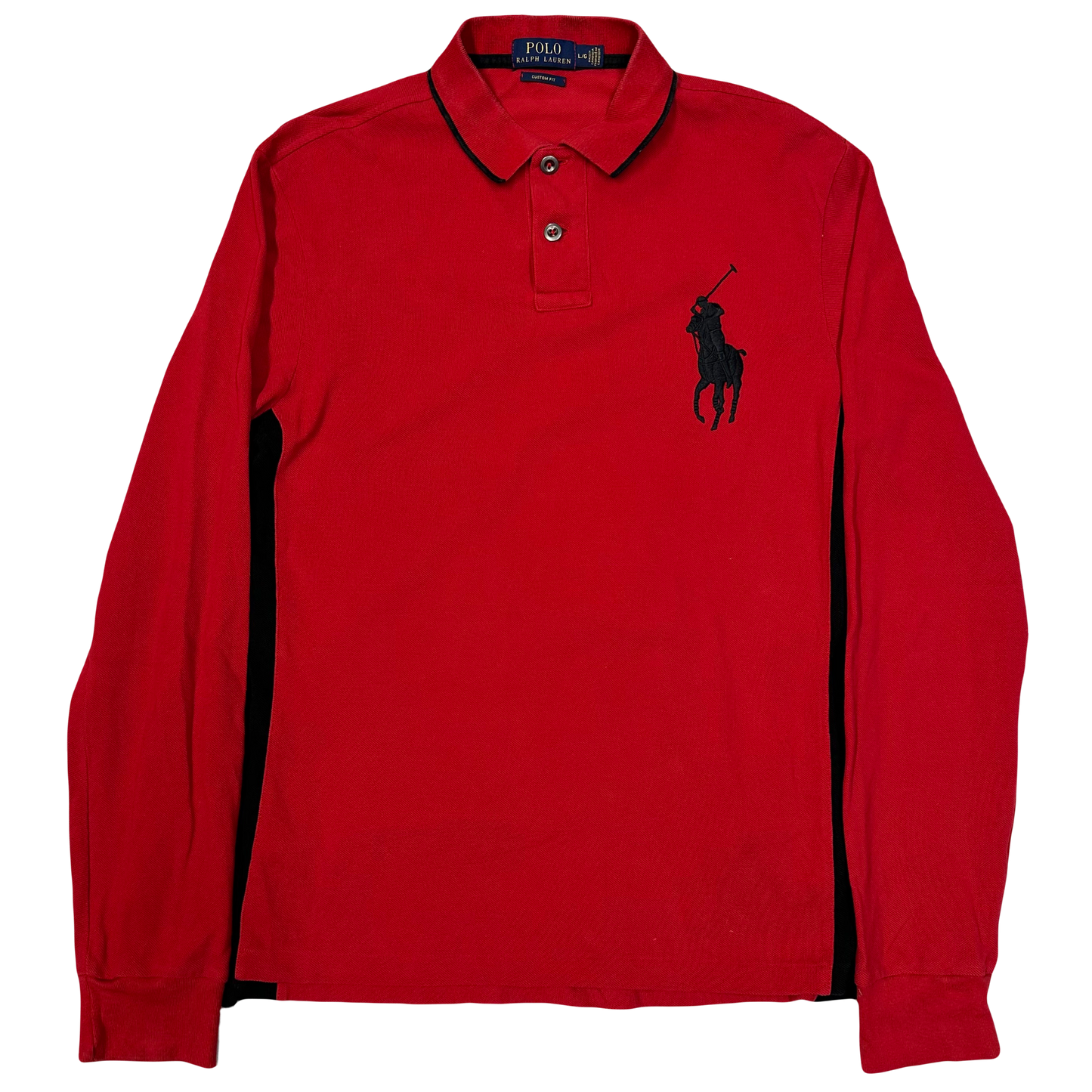 Ralph Lauren Longsleeve Polo In Red ( L )