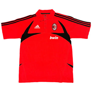 Adidas 2005 AC Milan Polo In Red & Black ( S )