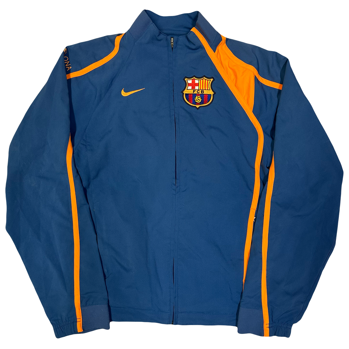 Nike T90 Barcelona 2005/06 Tracksuit In Blue & Orange ( S ) - 1036 Emporium