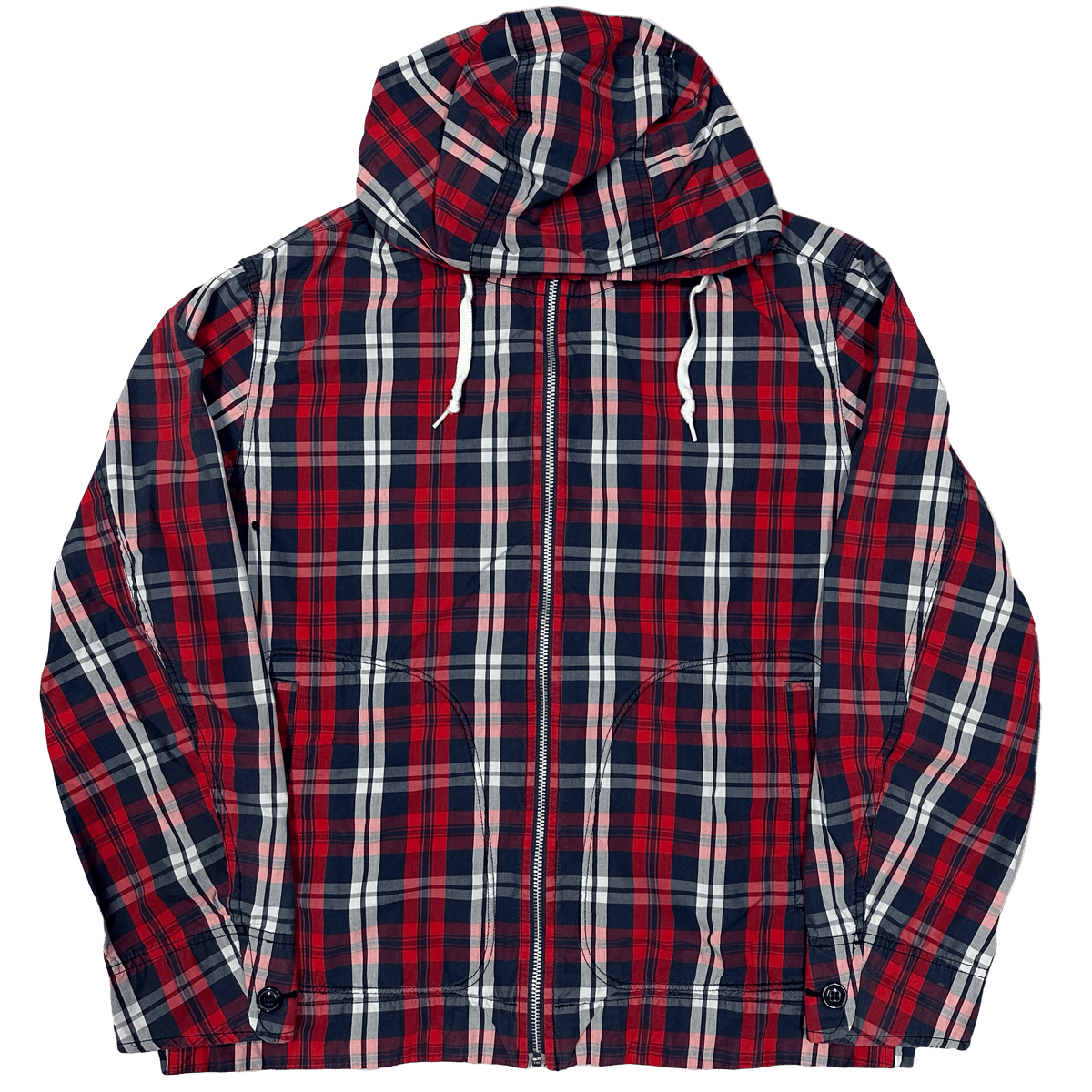 Uniqlo Japan Plaid Jacket In Red & Navy ( S ) - 1036 Emporium