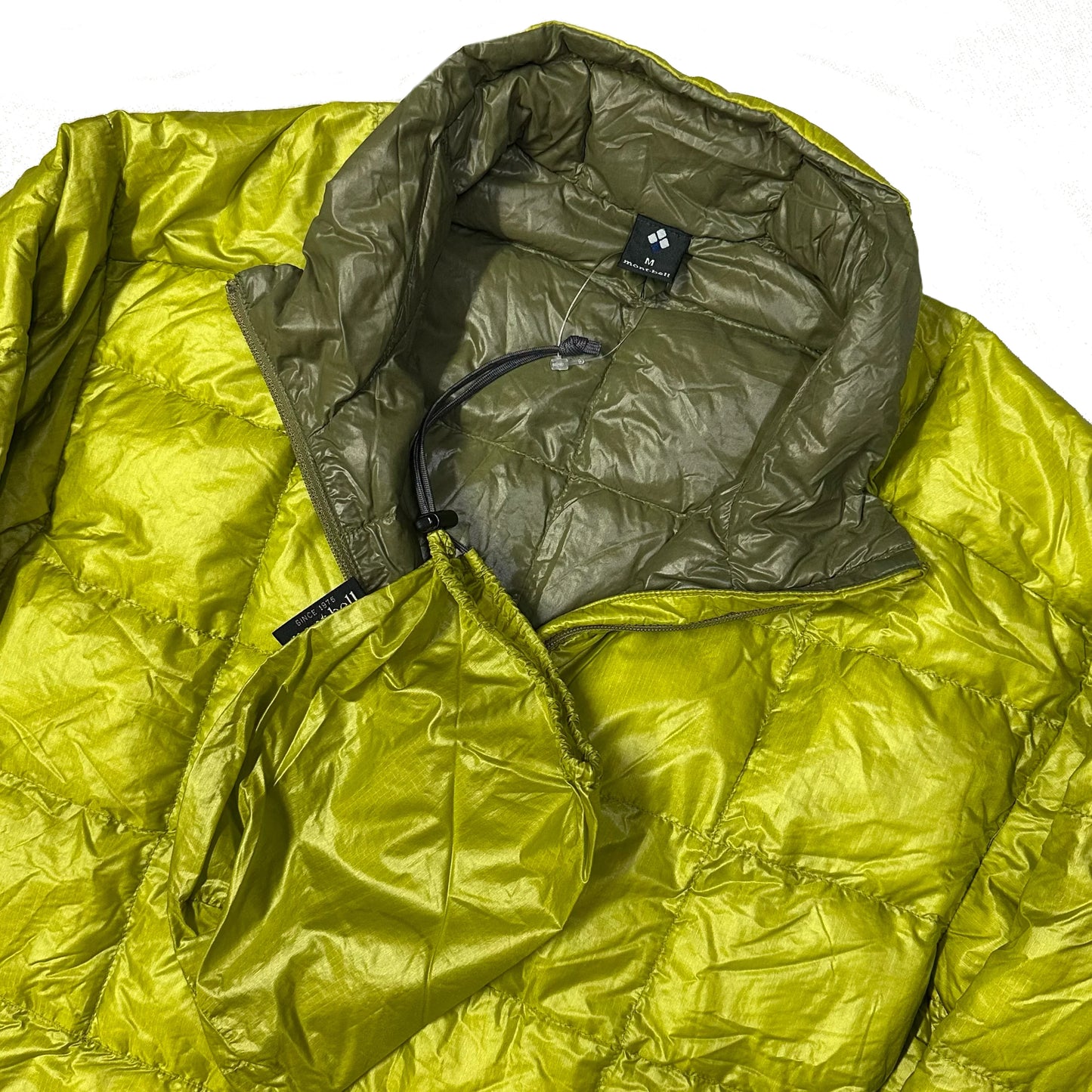 Montbell Square Stitch Superior Down Puffer Jacket In Lime Green ( M )