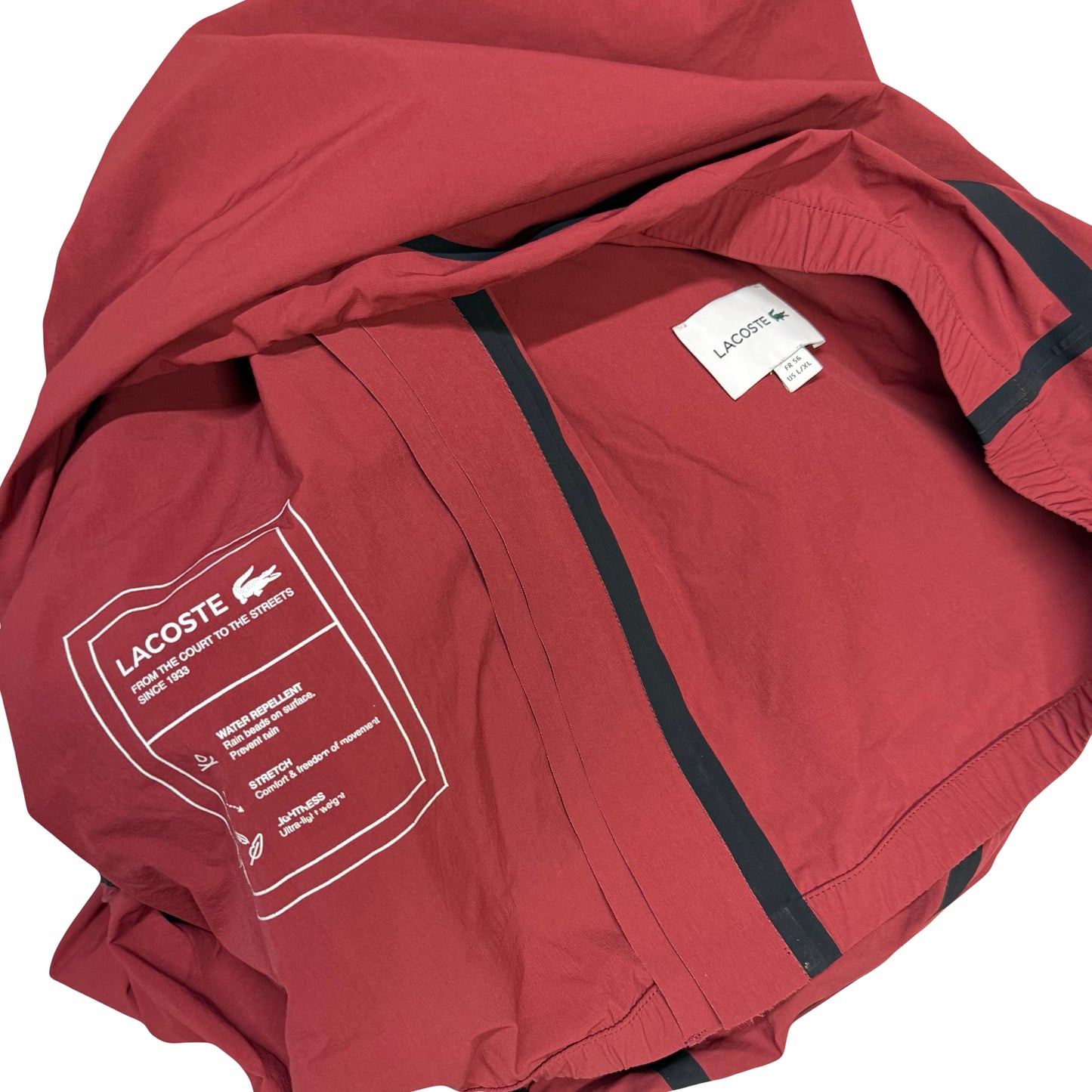 Lacoste Jacket In Burgundy Red (XL)