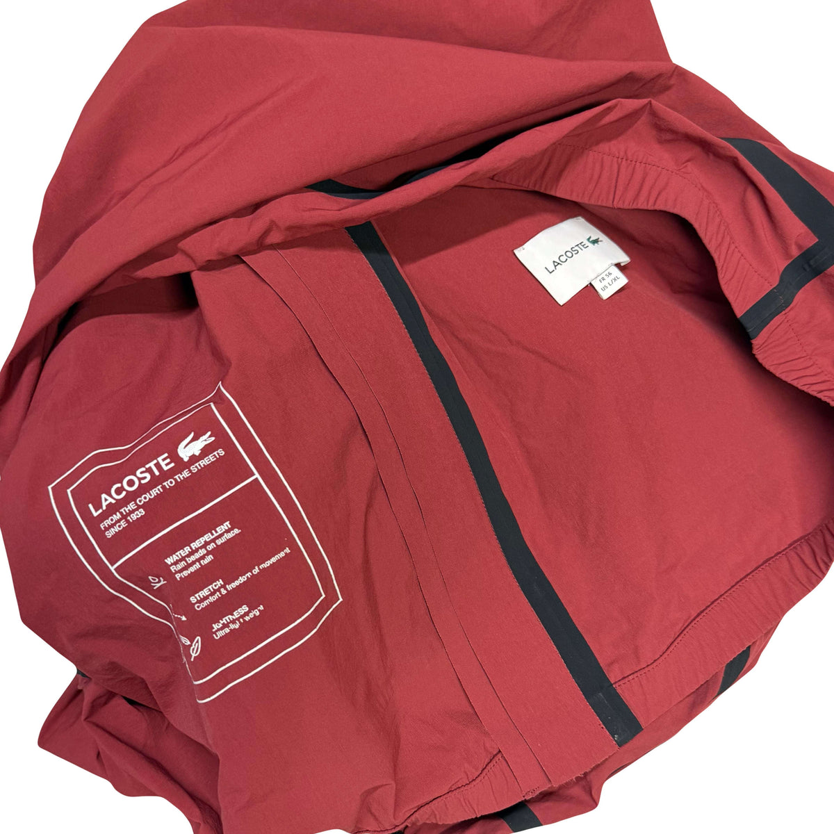 Lacoste Jacket In Burgundy Red (XL)