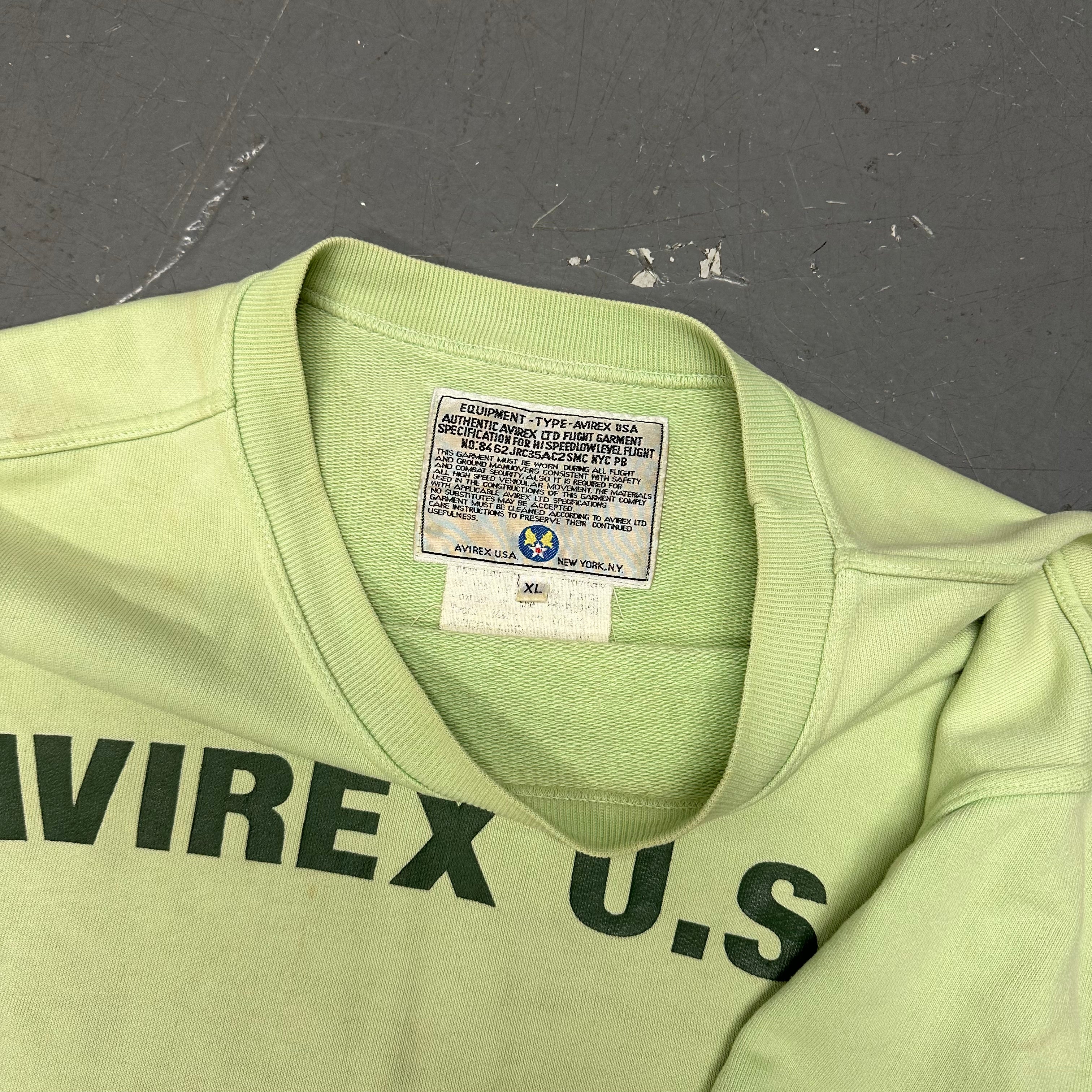 Avirex Spellout T-Shirt In Green ( XL )