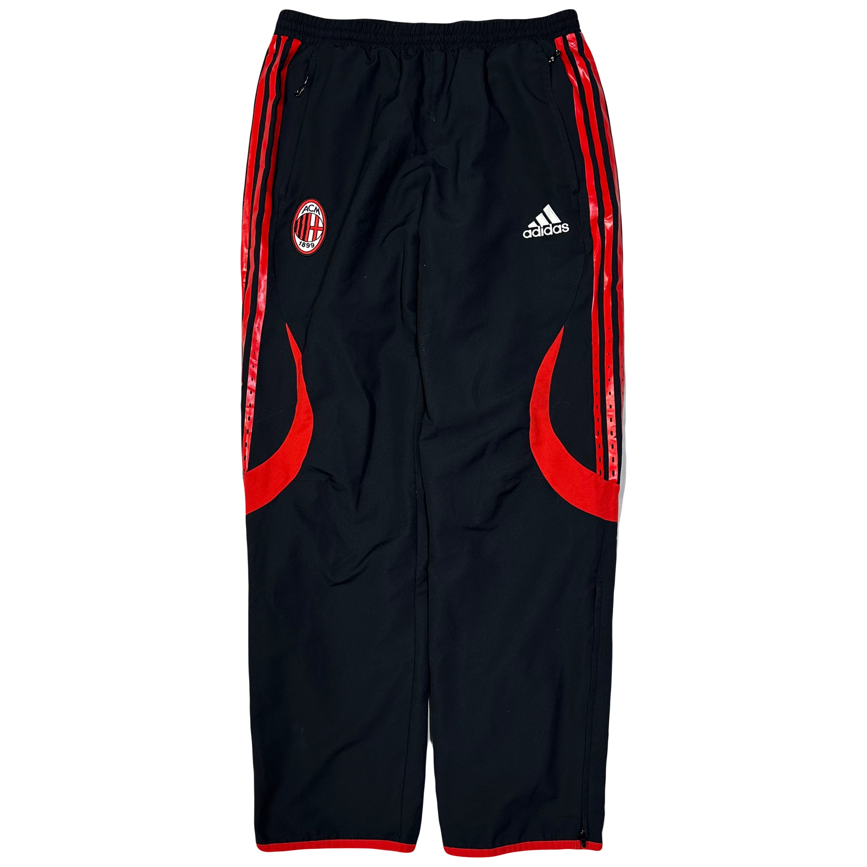 Adidas AC Milan 2005/06 Tracksuit Bottoms In Black & Red ( M )