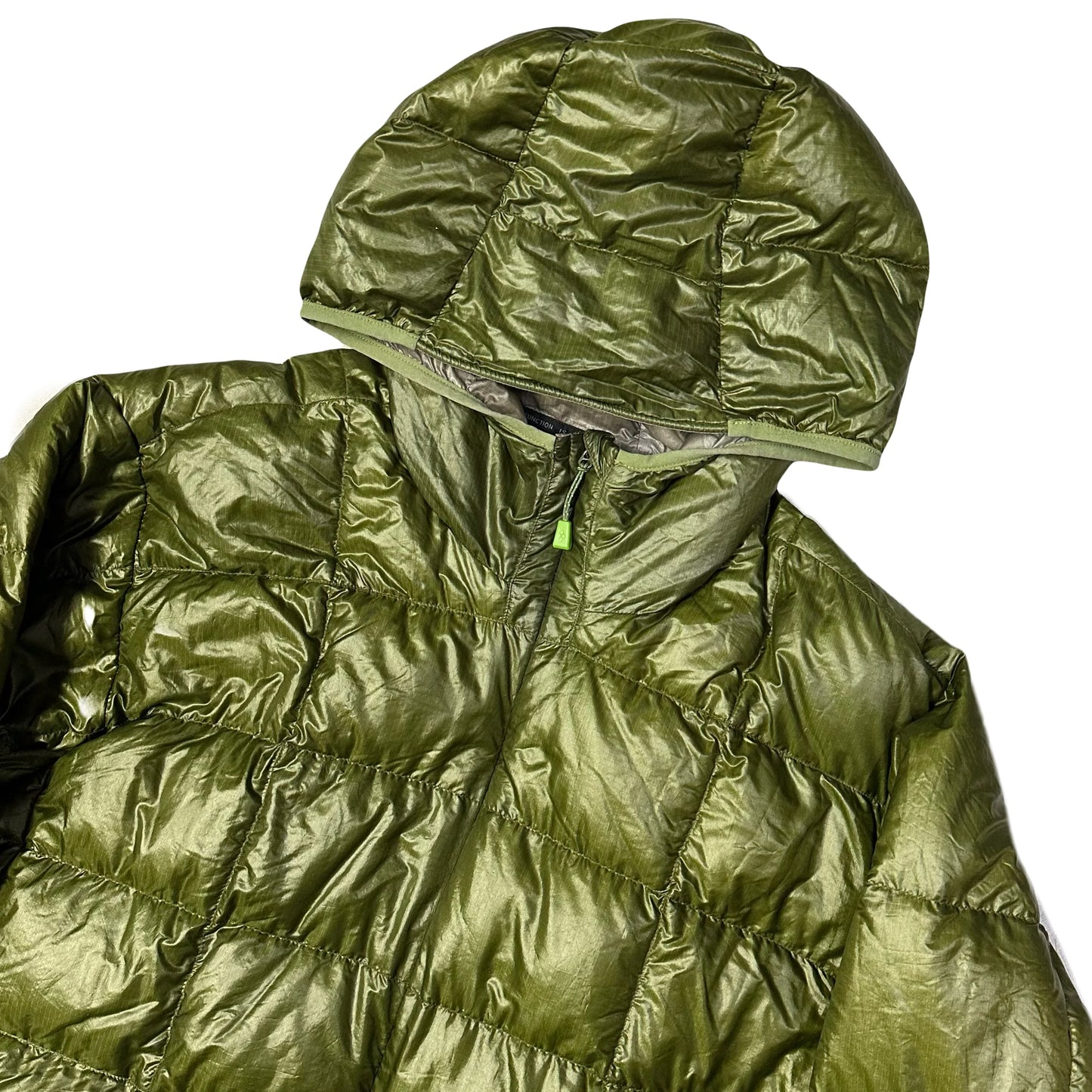 Montbell Square Stitch Puffer Jacket In Olive Green ( L )