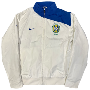 Nike Brazil 2008/10 Tracksuit In White & Blue ( M )