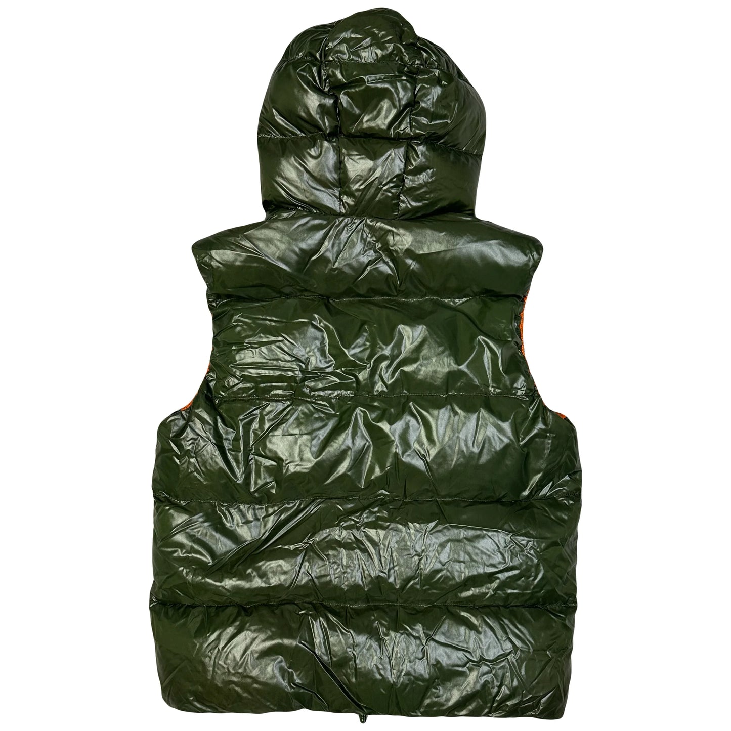 Duvetica Hooded Puffer Gilet In Khaki Green ( S )