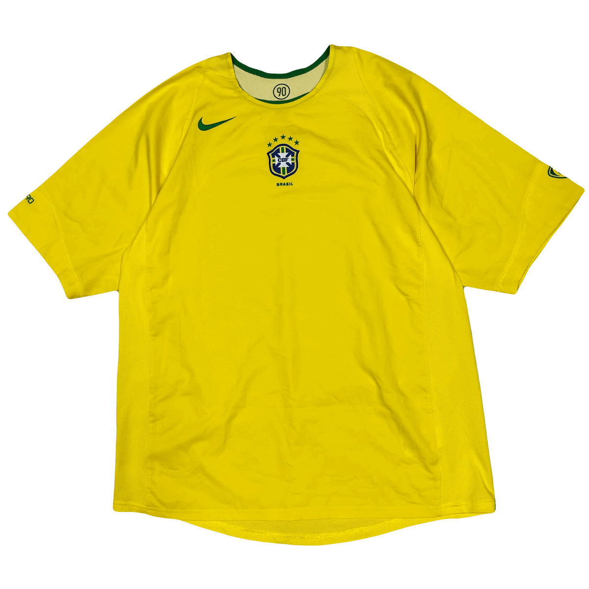 Nike Total 90 2004 Brazil Shirt In Yellow ( L ) - 1036 Emporium