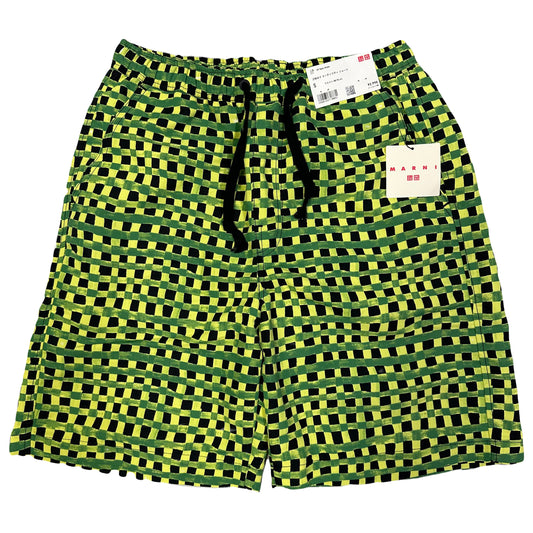 Uniqlo X Marni Check Shorts In Green ( S )