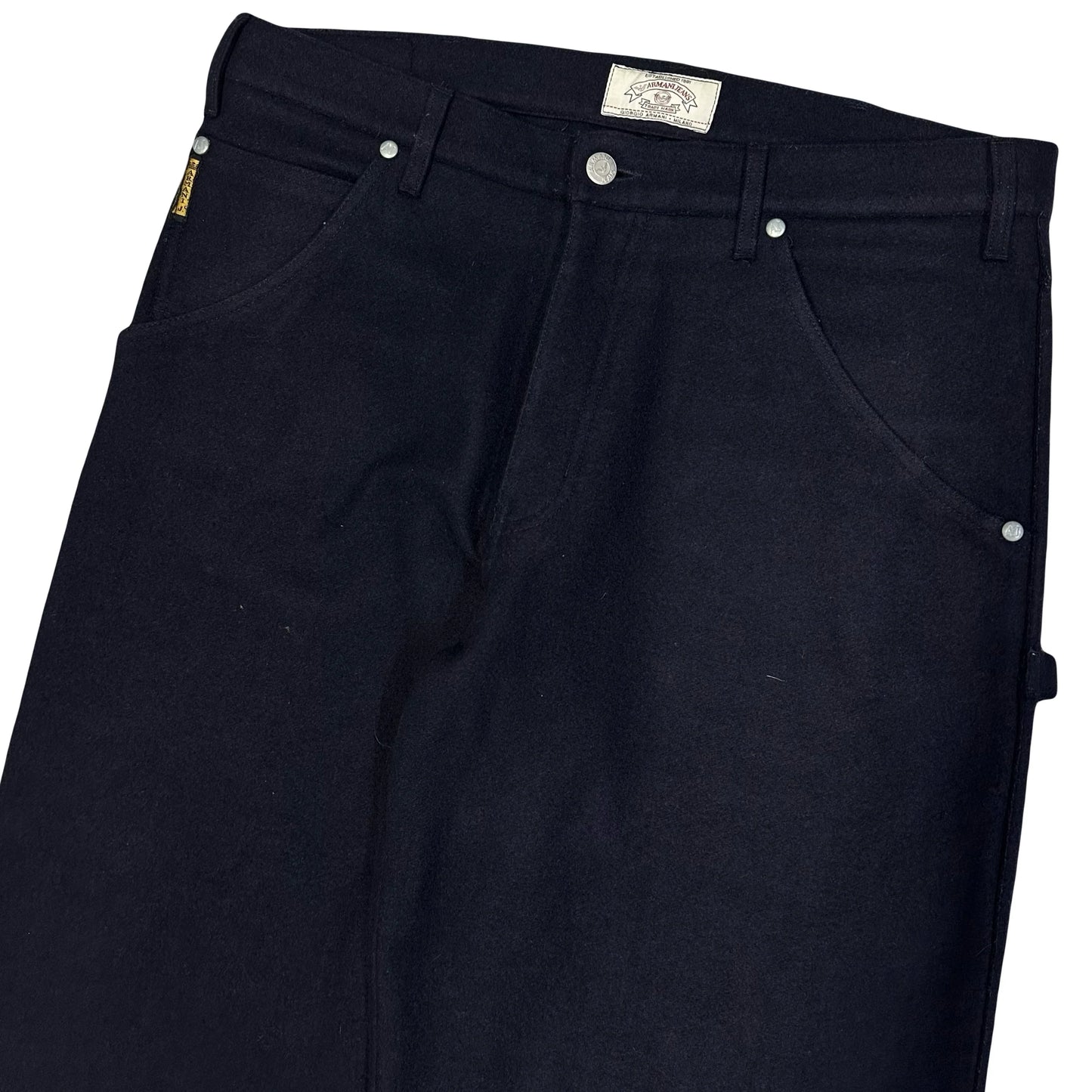 Armani Wool Trousers In Navy ( W34 )